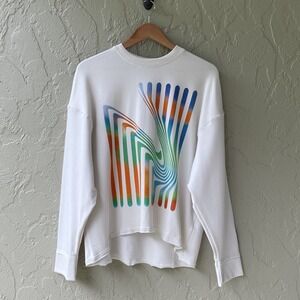 Nike Yoga Luxe AIR Women's Size Medium Multicolor Pullover Fleece Sweatshirt NWT